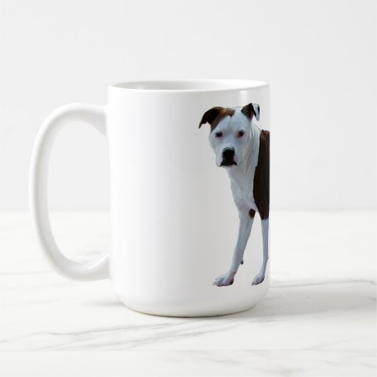 アメリカ(犬)スタッフォードテリア コーヒーマグカップ (左)