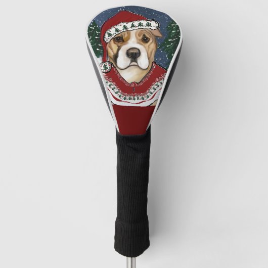 アメリカ（犬）スタッフォードテリア ゴルフヘッドカバー (正面)