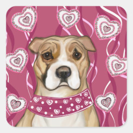 アメリカ（犬）スタッフォードテリア スクエアシール