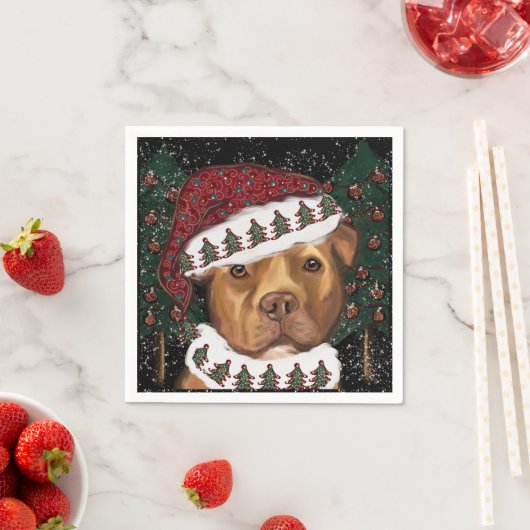 アメリカ（犬）スタッフォードテリア スタンダードカクテルナプキン (インサイチュ)