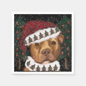 アメリカ（犬）スタッフォードテリア スタンダードカクテルナプキン (正面)