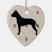 アメリカ(犬)スタッフォードテリア セラミックオーナメント (右)