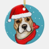アメリカ（犬）スタッフォードテリア セラミックオーナメント (正面)