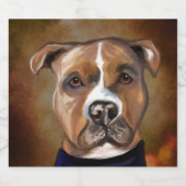 アメリカ（犬）スタッフォードテリア ビールラベル (シングルラベル)