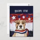 アメリカ（犬）スタッフォードテリア ポストカード (正面/裏面)