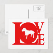 アメリカ（犬）スタッフォードテリア ポストカード (正面/裏面)