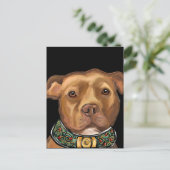 アメリカ（犬）スタッフォードテリア ポストカード (スタンド正面)