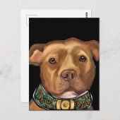 アメリカ（犬）スタッフォードテリア ポストカード (正面/裏面)