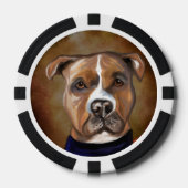 アメリカ（犬）スタッフォードテリア ポーカーチップ (正面)