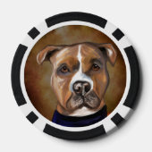 アメリカ（犬）スタッフォードテリア ポーカーチップ (裏面)