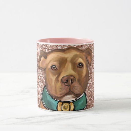 アメリカ（犬）スタッフォードテリア マグカップ (中央)