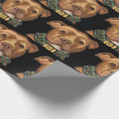 アメリカ（犬）スタッフォードテリア ラッピングペーパー (角)