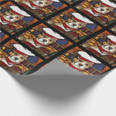 アメリカ（犬）スタッフォードテリア ラッピングペーパー (角)