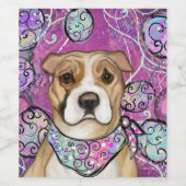 アメリカ（犬）スタッフォードテリア ワインラベル (シングルラベル)