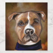 アメリカ（犬）スタッフォードテリア ワインラベル (シングルラベル)