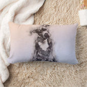 アメリカ（犬）スタッフォードテリア- Amstaffの子犬 ランバークッション (ブランケット)