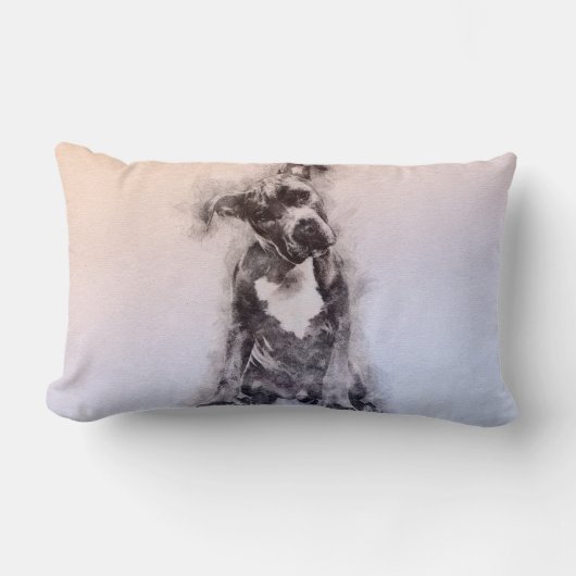 アメリカ（犬）スタッフォードテリア- Amstaffの子犬 ランバークッション (正面)