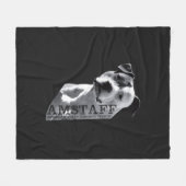 アメリカ（犬）スタッフォードテリア- Amstaff フリースブランケット (正面(横))