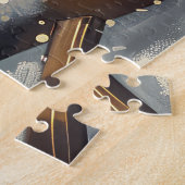 アメリカ(犬)スタッフォードドッグクリスマスフェスティバル ジグソーパズル (側面)