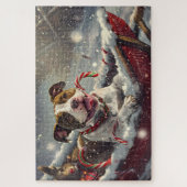 アメリカ(犬)スタッフォードドッグクリスマスフェスティバル ジグソーパズル (縦)