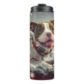 アメリカ(犬)スタッフォードドッグクリスマスフェスティバル タンブラー (正面)