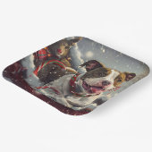 アメリカ（犬）スタッフォードドッグクリスマスフェスティバル ペーパープレート