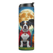 アメリカ（犬）スタッフォードドッグパンプキンハロウィンおもしろい タンブラー (回転左)