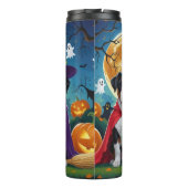 アメリカ（犬）スタッフォードドッグパンプキンハロウィンおもしろい タンブラー (裏面)