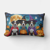 アメリカ（犬）スタッフォードドッグパンプキンハロウィンおもしろい ランバークッション (正面)