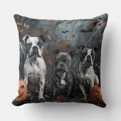 アメリカ（犬）スタッフォードハロウィンナイトドギー クッション (正面)