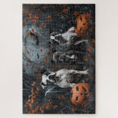 アメリカ(犬)スタッフォードハロウィンナイトドギー ジグソーパズル (縦)