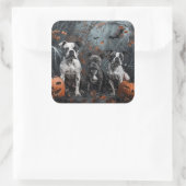 アメリカ(犬)スタッフォードハロウィンナイトドギー スクエアシール (バッグ)