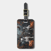 アメリカ(犬)スタッフォードハロウィンナイトドギー ラゲッジタグ (正面縦)