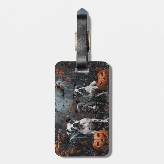 アメリカ(犬)スタッフォードハロウィンナイトドギー ラゲッジタグ (裏面縦)