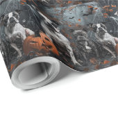 アメリカ（犬）スタッフォードハロウィンナイトドギー ラッピングペーパー (ロールコーナー)