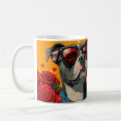 アメリカ(犬)スタッフォードハートバラバレンタインデー コーヒーマグカップ (左)