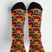 アメリカ（犬）スタッフォードハートバラバレンタインデー ソックス (上部)