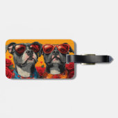 アメリカ(犬)スタッフォードハートバラバレンタインデー ラゲッジタグ (裏面横)