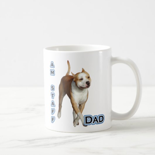 アメリカ(犬)スタッフォードパパ4 コーヒーマグカップ (右)