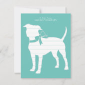 アメリカ（犬）スタッフォードピットブルドッグパピー サンキューカード (正面)