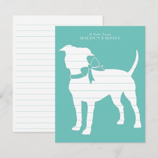 アメリカ（犬）スタッフォードピットブルドッグパピー サンキューカード (正面/裏面)