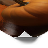 アメリカ(犬)スタッフォード子犬の秋の喜び ポスター (コーナー)