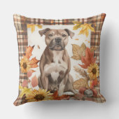 アメリカ(犬)スタッフォード秋水彩花 クッション (裏面)