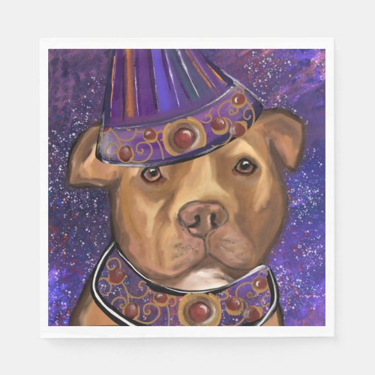 アメリカ（犬）スタッフォード スタンダードランチョンナプキン (正面)