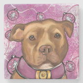 アメリカ（犬）スタッフォード ストーンコースター (正面)