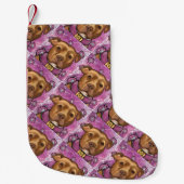 アメリカ（犬）スタッフォード スモールクリスマスストッキング (正面)