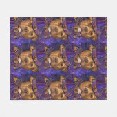 アメリカ（犬）スタッフォード フリースブランケット (正面(横))