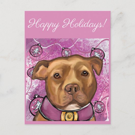 アメリカ（犬）スタッフォード ポストカード (正面)