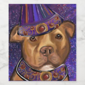 アメリカ（犬）スタッフォード ワインラベル (シングルラベル)