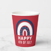 アメリカ 独立記念日 アメリカン レインボー 4th ジュライ 紙コップ (正面)